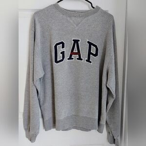 GAP Vintage Gray Logo Crewneck Sweatshirt
